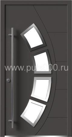 Металлическая входная дверь со стеклом AL-1905, цена 64 800 руб. Металлическая входная дверь со стеклом AL-1905, цена 64 800 руб.